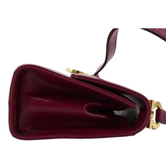 Ferragamo Gancini Burgundy Mini Handbag - Picture 4 of 8